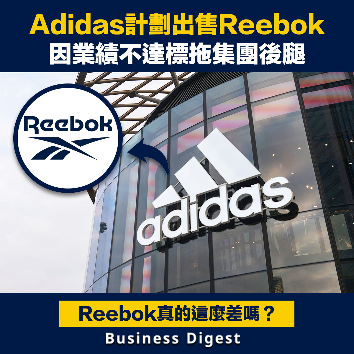 Adidas計劃出售Reebok，因業績不達標拖集團後腿